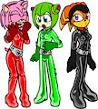Team GFs in Totally Spies! suits