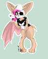 Candy skull bat by AngelCakexoxo