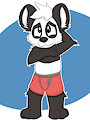 Shy panda