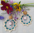 Owl hoop earrings by RandomTwilight