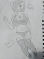 First Gardevoir Sketch by shockingsparkz