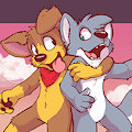 JD puppy and Dantee by pandapaco