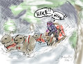 [Commission] Capybara Sled Team
