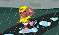Amy Splashing in the Puddles