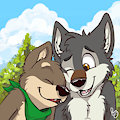 wolves snuggling