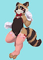 Pretty Little Raccoon (available on Sticker Mule)