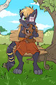 Yaban on a bench by KillaLotus119
