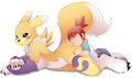 Renamon Snuggles by ern