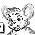 Chee in undies, by @Harmarist