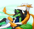 In embrace