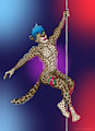 Poledancing Leopard