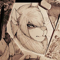 Sepia Lion by murrcatt