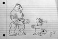 Pokemon Drawings - Machoke by JoshuaBlueMacaw