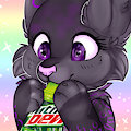 Bella drinking a Mountain Dew