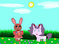 Amy and Jewelia Lookin at butterflies