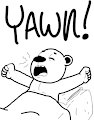 Yawn Bear by Edgarniverse