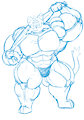 litten muscle test by OkiNeko