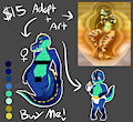 REDUCED PRICE : Razzberry Gater + art OPEN $15