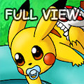 [Commission] Baby Pikachu's first pool time