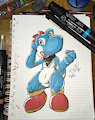 Day 10 inktober 2016 - Blue Yoshiness!