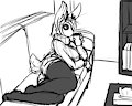 Jackalope with pumpkin spice latte