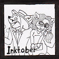 Inktober day 8, A stroll with a sexy fox