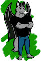 Posing fox demon