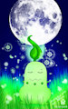 Chikorita under moonlight by Dcatkuro