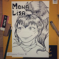Inktober 2016 Ladies of TMNT Mona Lisa