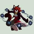 Red Battle Stance by sevencarpileup