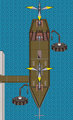 Airship 3/4 overhead view in pier by pjskunk