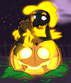 Pumpkin Spiced Neon Witch