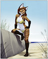 Amanda Fuchs at Dogtona Beach by MviluUatusun