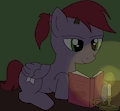 Ink Stain reading by candlelight by ravenvenice