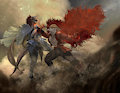 Over the field - - Wolf END - - blood