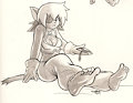 Solatorobo Alicia pondering