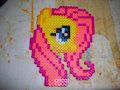 Perler Beads Fluttershy by fullmetalvash