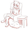 Enjoying a book