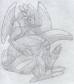 Blue eyes Inflatable dragon by Snags