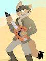 Commission - Kitso in the Dunes by foxzombiej