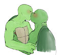 parent kissies by blackdragonsama