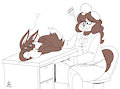 Hannah and the Eevee - By Kompy
