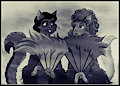 Fancy Flappers-Black and White by FoxyFlapper