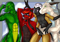 Commission: Chaotix94 & friends by PancakeBunny