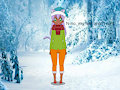 Laura Goes Barefoot in Snow