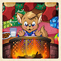 Cozy Christmas by the fire place (YCH)