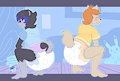 Poofy booty butts by KinoStrife