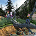 Friends Exploring the Forest