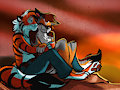 Cute Sunset Snuggles by Nurami