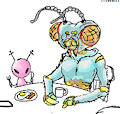 Alien Eggs and Sausage by ryanflorian